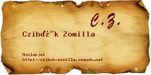 Czibók Zomilla névjegykártya
